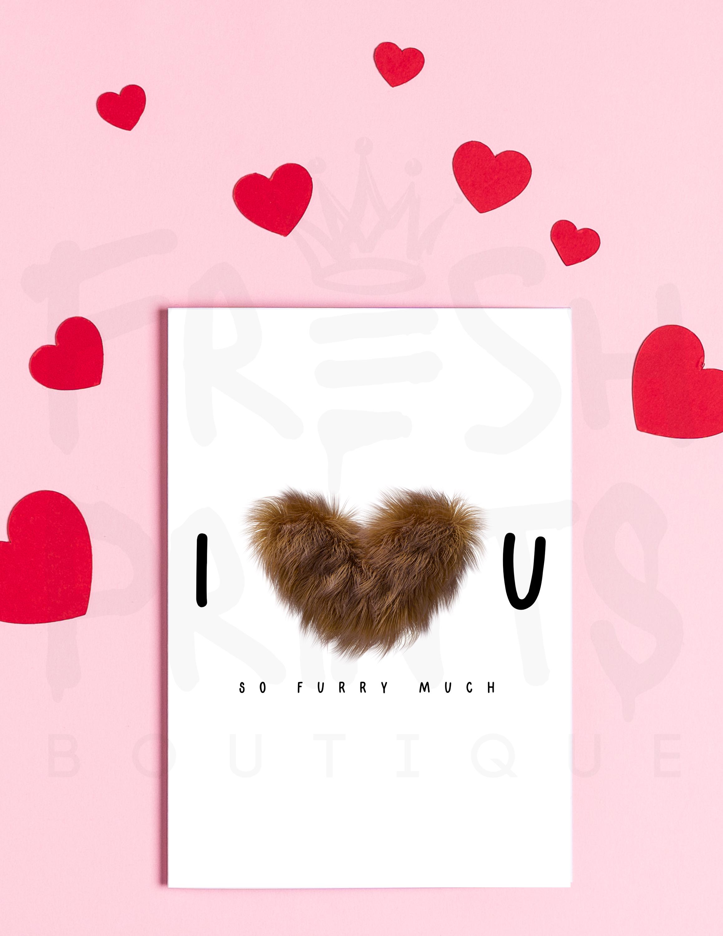 Jumbo Valentinskarte 'Love You This Much' – 21,6 X 27,9 Cm, Mit Katzenmotiv & Umschlag
