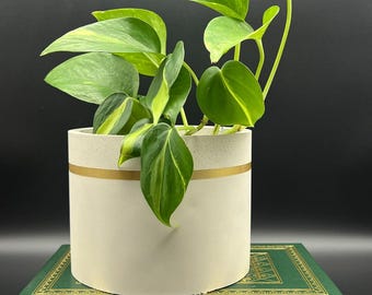Planter - molded with love, with designer gold (metallic) trim