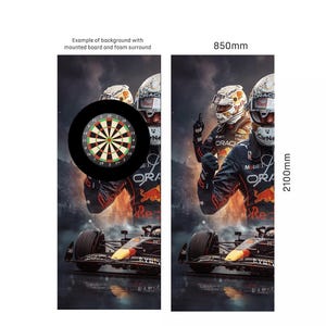 Redbull Racing-dartbordrand, perfect voor gamerooms en Man Caves.