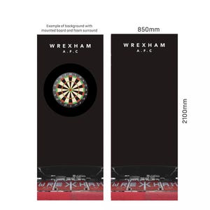 Wrexham AFC-thema dartbordrand, perfect voor gamerooms, man Caves.