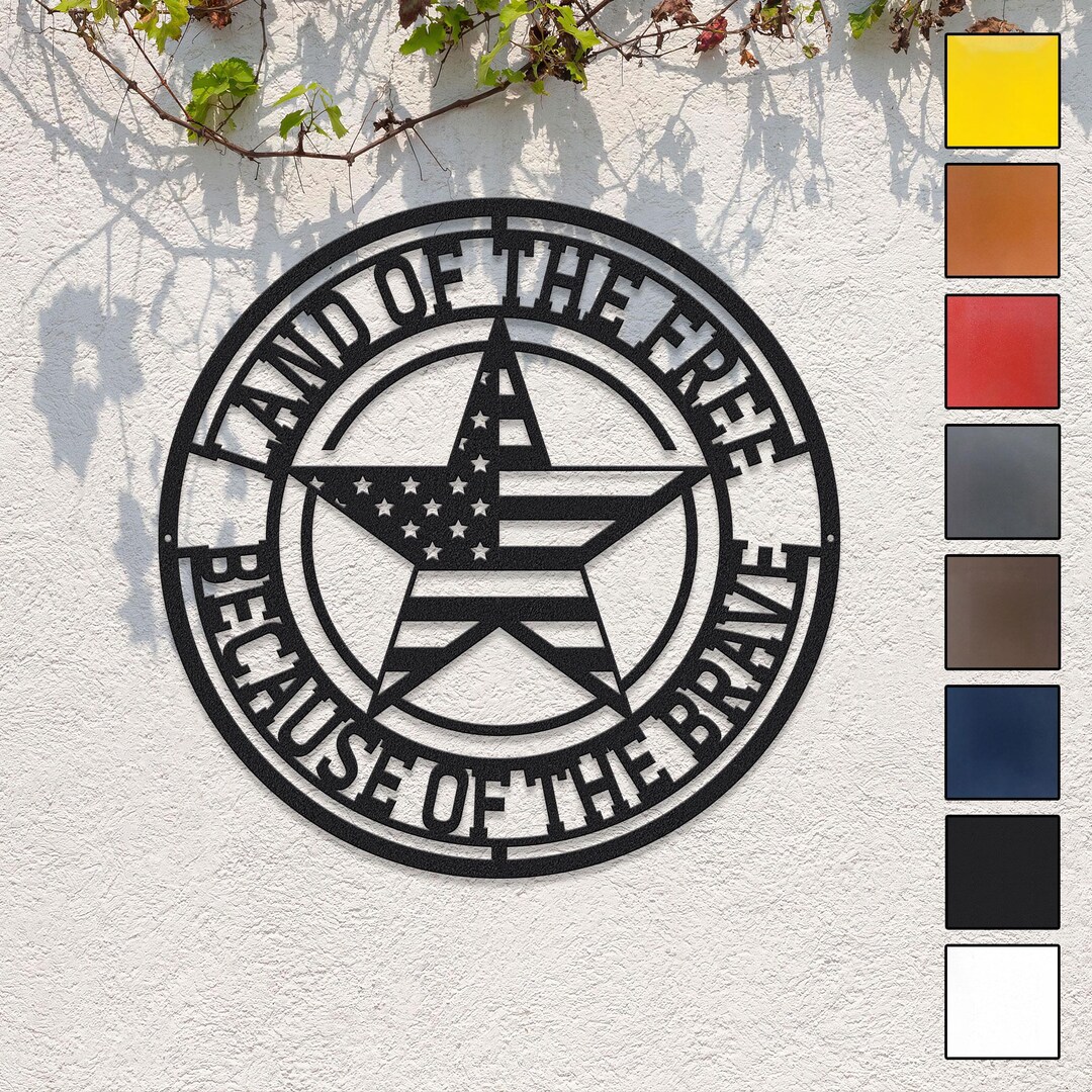 American Flag Metal Wall Art, Patriotic Home Decor - Etsy