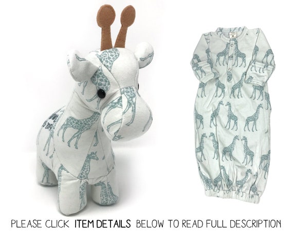 stuffed animal made from baby clothes