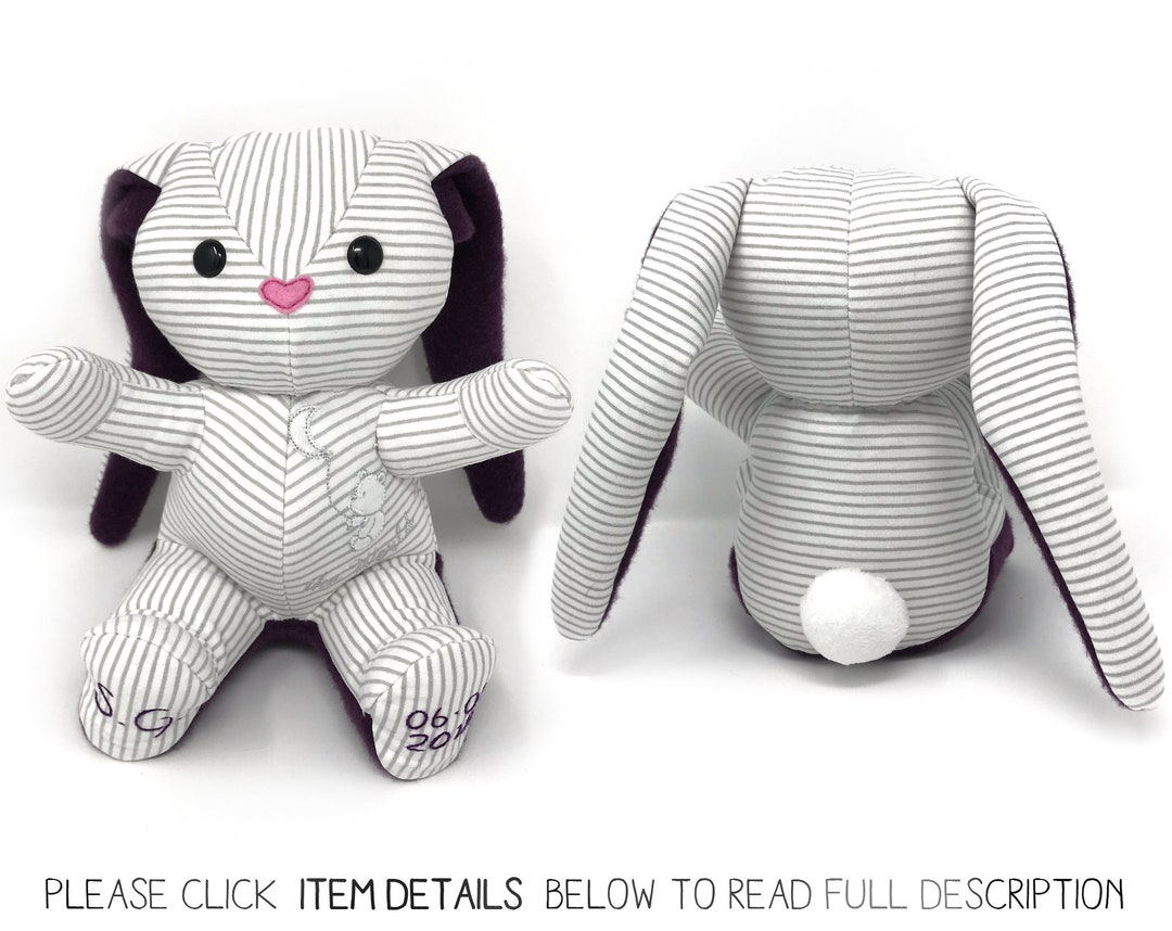 Keepsake Memory Bunny Rabbit LARGE: Upcycled From Your Own - Etsy