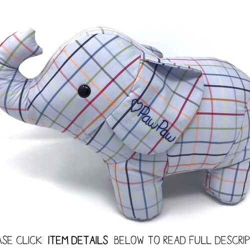 Keepsake Memory Elephant Made From Baby Clothes Hospital Etsy