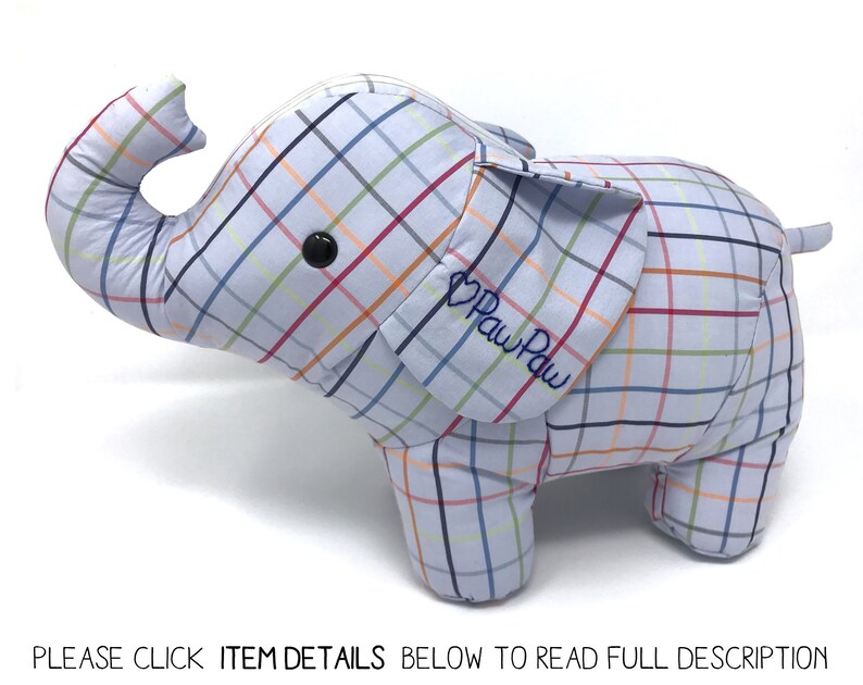 Keepsake Memory Elephant LARGE: Stuffed Animal Made From Your | Etsy