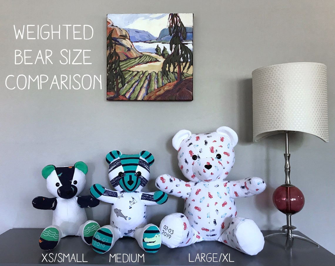 Keepsake Weighted Teddy Bear Stuffed Animal Your Baby's Etsy