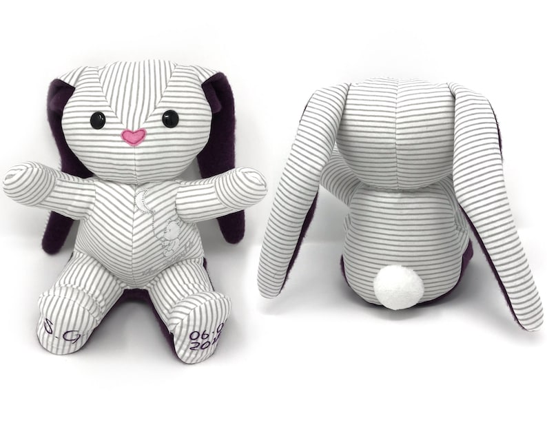 Keepsake Memory Bunny Rabbit Stuffed Animal Made From Your Etsy