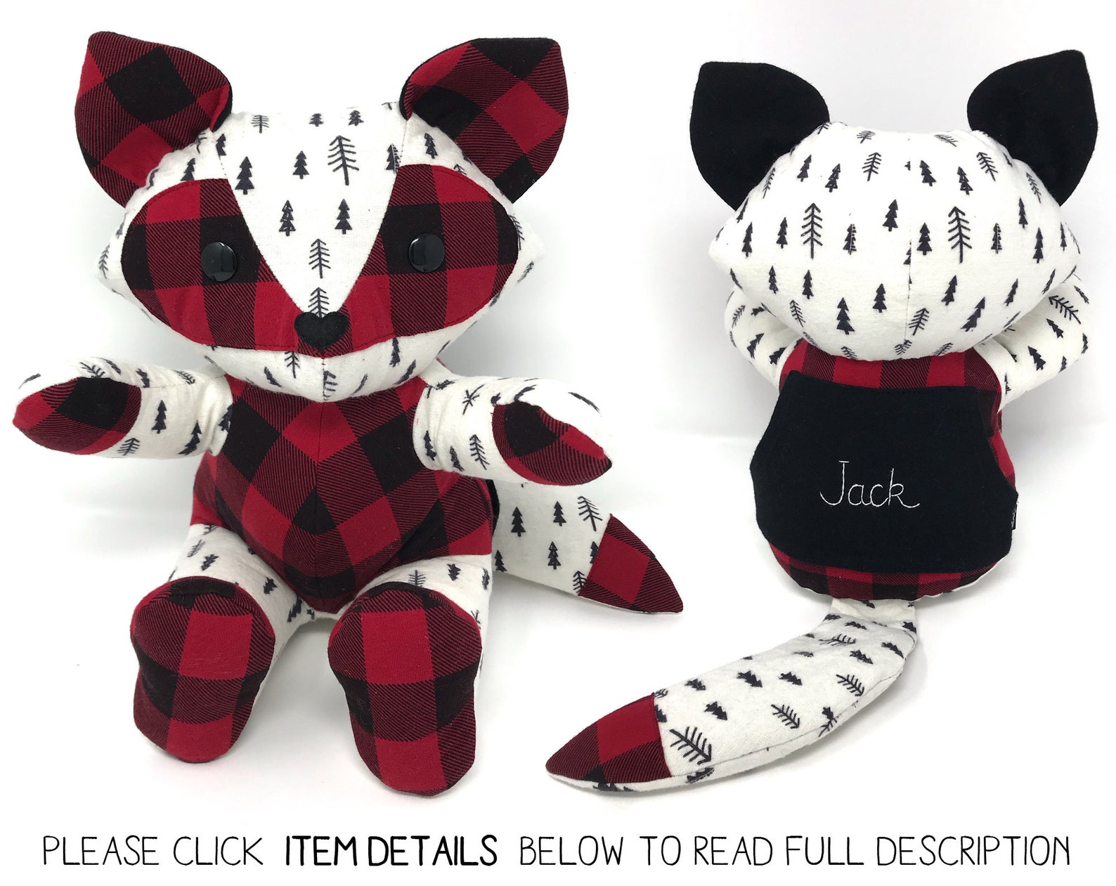 Keepsake Memory Fox stuffed animal made from your baby Etsy