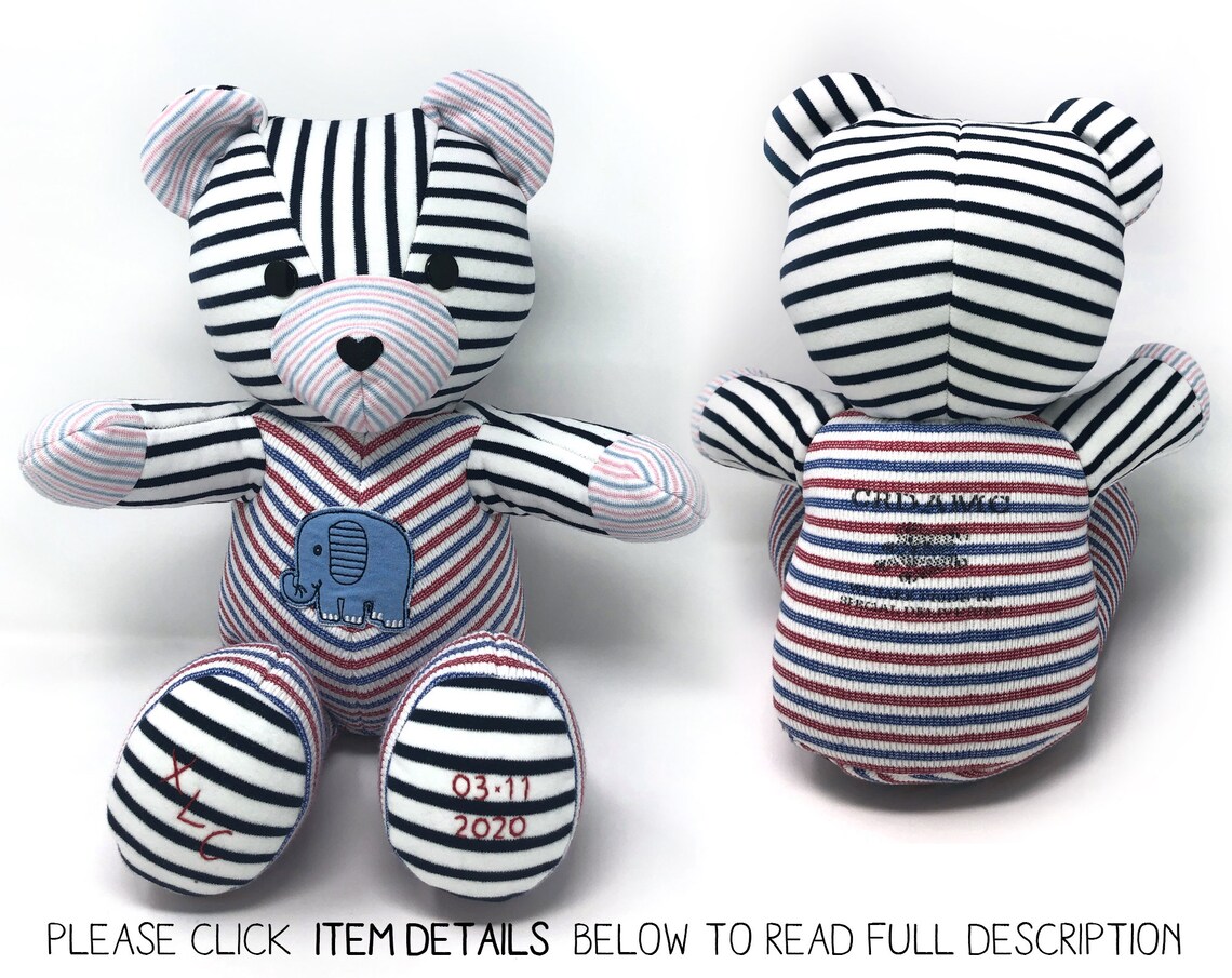 Keepsake Weighted Teddy Bear Stuffed Animal Your Baby's Etsy