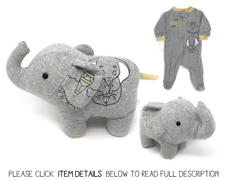 Keepsake Memory Elephant Made From Baby Clothes Hospital Etsy