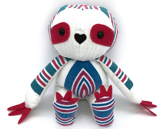 stuffed animal made from baby clothes
