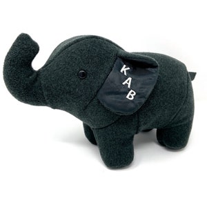 Keepsake Memory Elephant custom made from baby clothes, adult clothing, blankets image 5