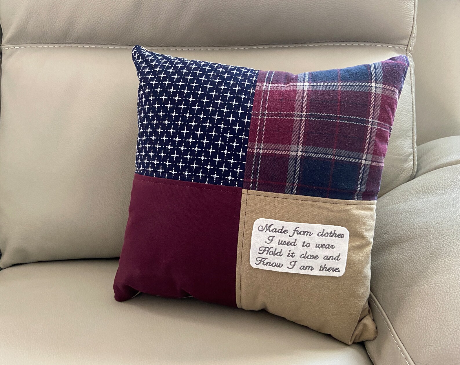 Keepsake Quilted Memory Pillow Cover Custom Made From Your Etsy