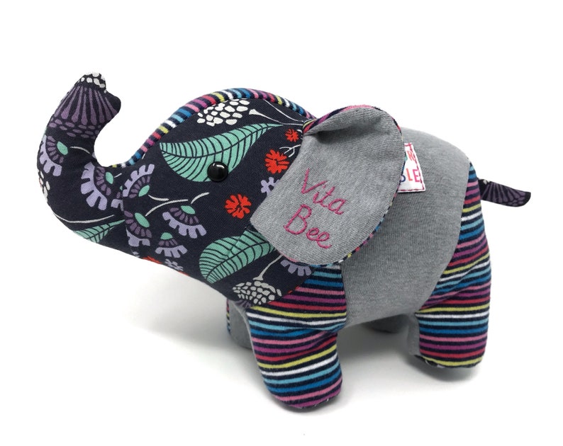 Keepsake Memory Elephant custom made from baby clothes, adult clothing, blankets image 8