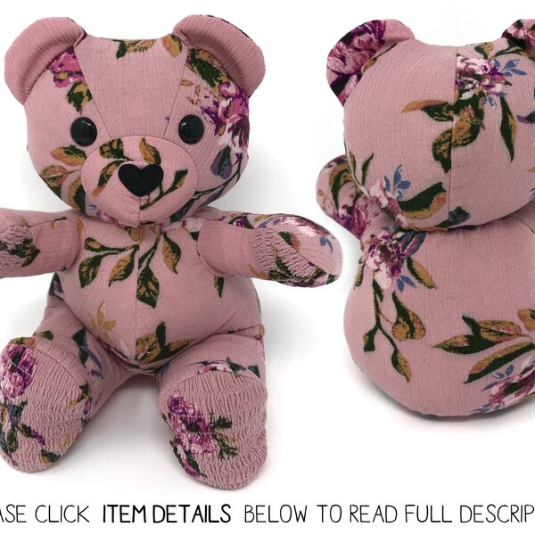 Teddybear Made From Shirt Etsy