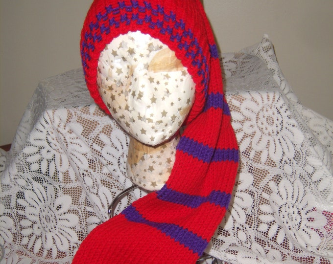 Custom made LONG STOCKING Hat *2 stripes design