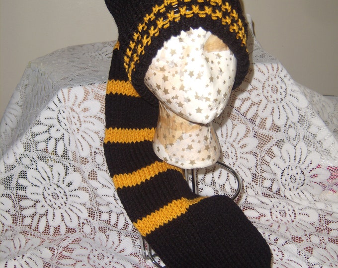 Custom made LONG STOCKING Hat *2 stripes design