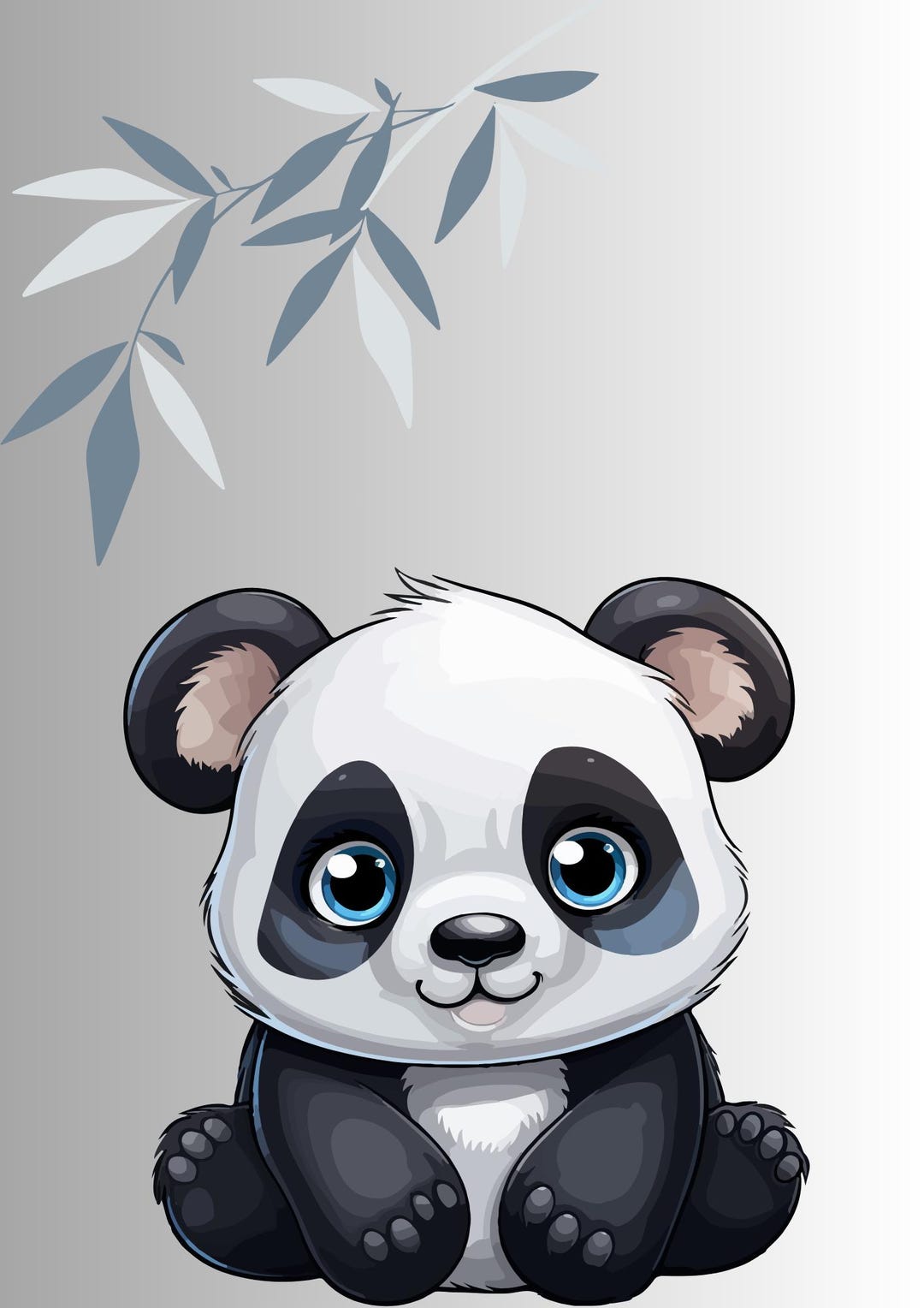 Baby Panda Nursery Wall Art Printable – Cute Animal Digital Download ...