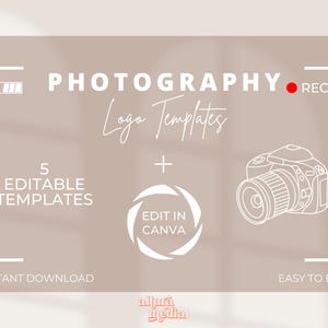 Photography Logo, Editable Photography Logo, Photography Studio Logo, Photographer Logo