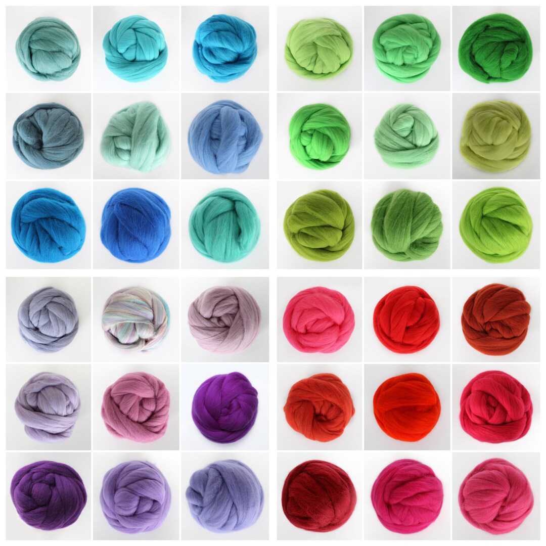 45/110 Colors 100% Merino Wool Roving Felting/needle Felting/spinning ...