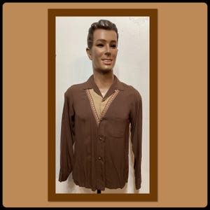 トップス 50s vintage rayon shirt 1950's Rayon Shirt - Etsy