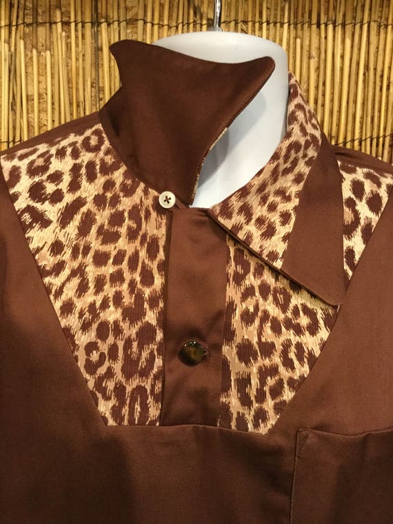 Vintage Reproduction 1950s leopard panel gaucho b… - image 3