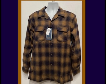 Pendelton Mens Gray Shadow Plaid Board Shirt, M. - Etsy