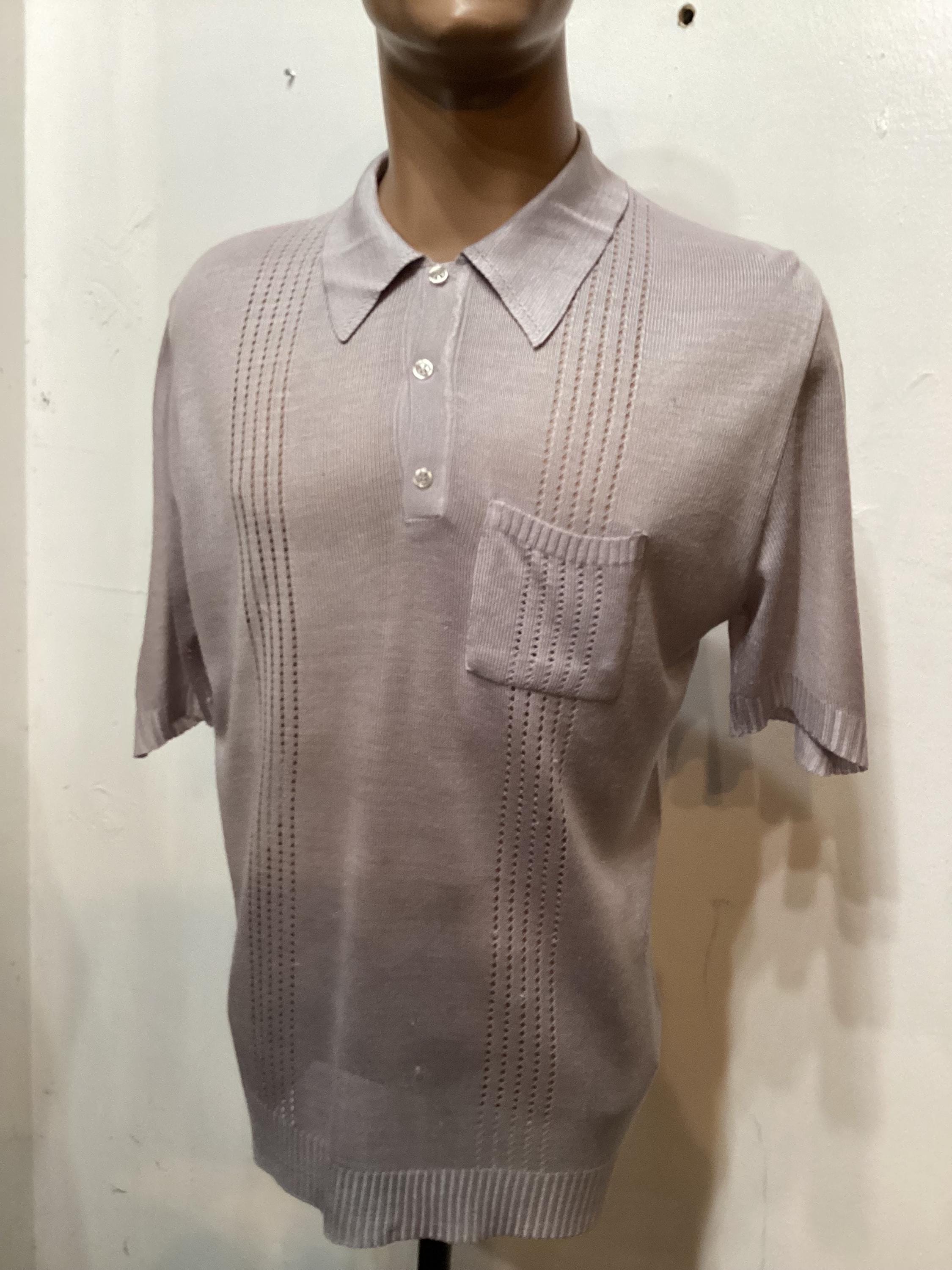 MV144 Vintage 1960's/70's Banlon Style Knit Short Sleeve Shirt - Etsy