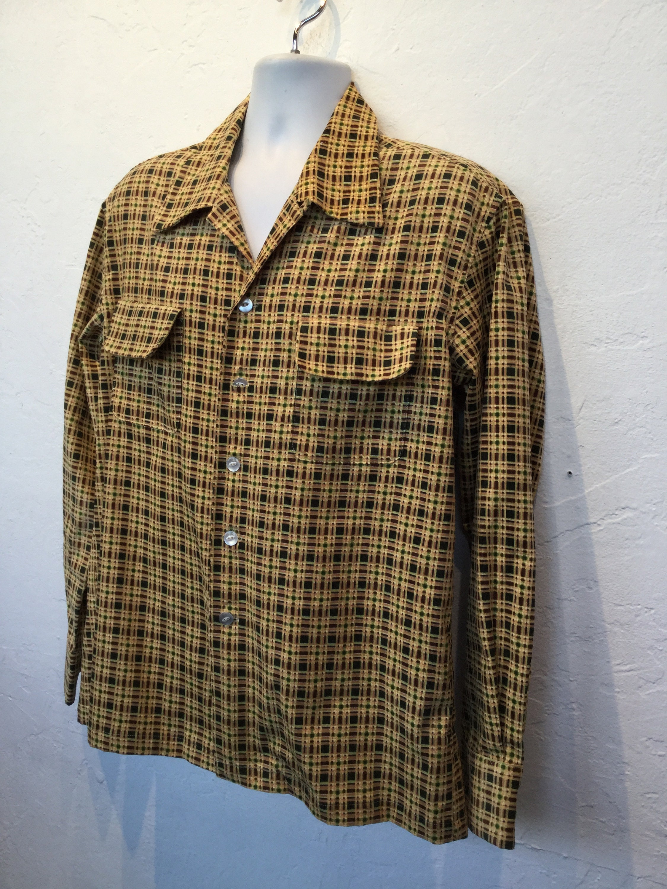 1940s/50s Vintage Reproduction Hollywood Rogue Corduroy Print 