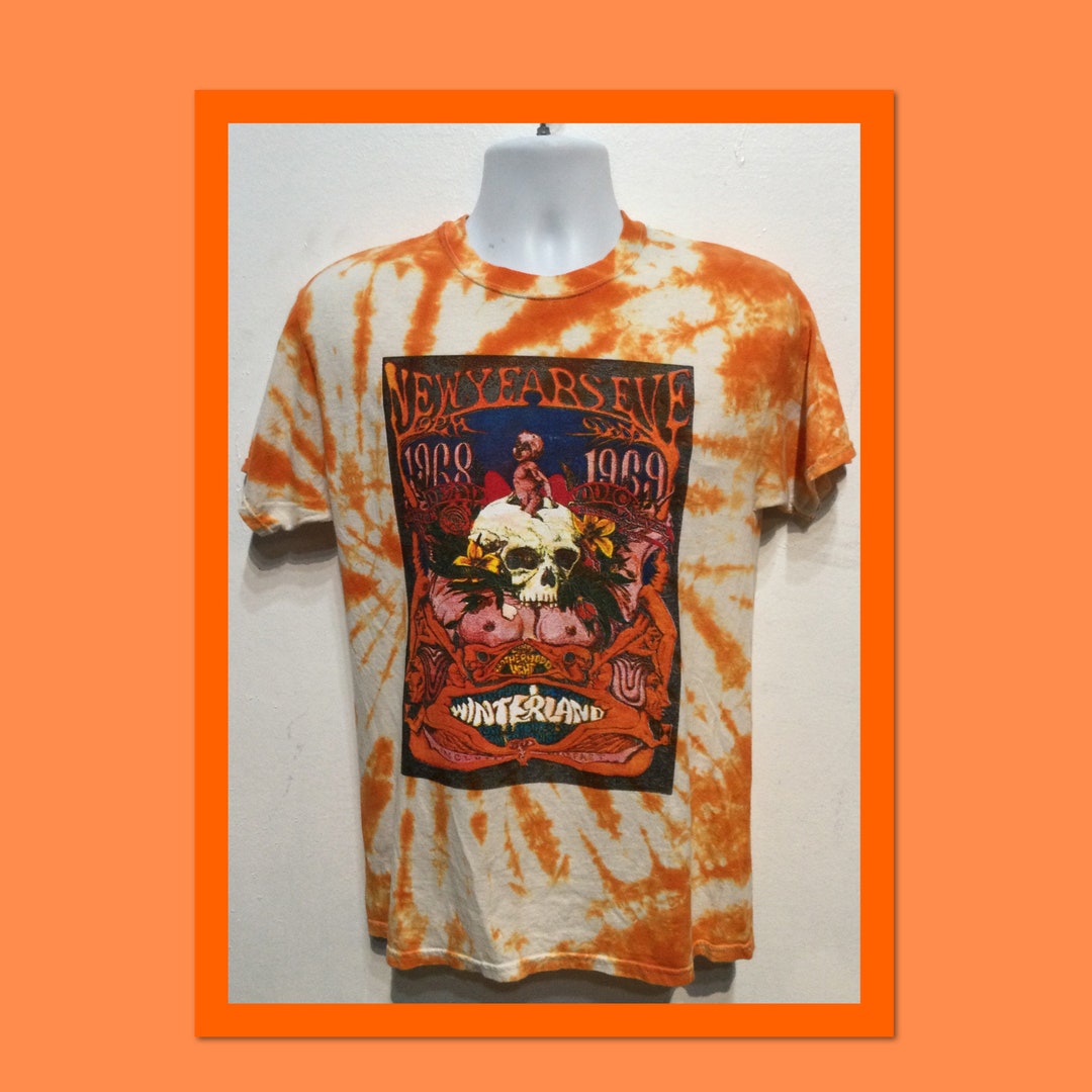 Vintage Printed Tie Dye Rock T-shirt - 