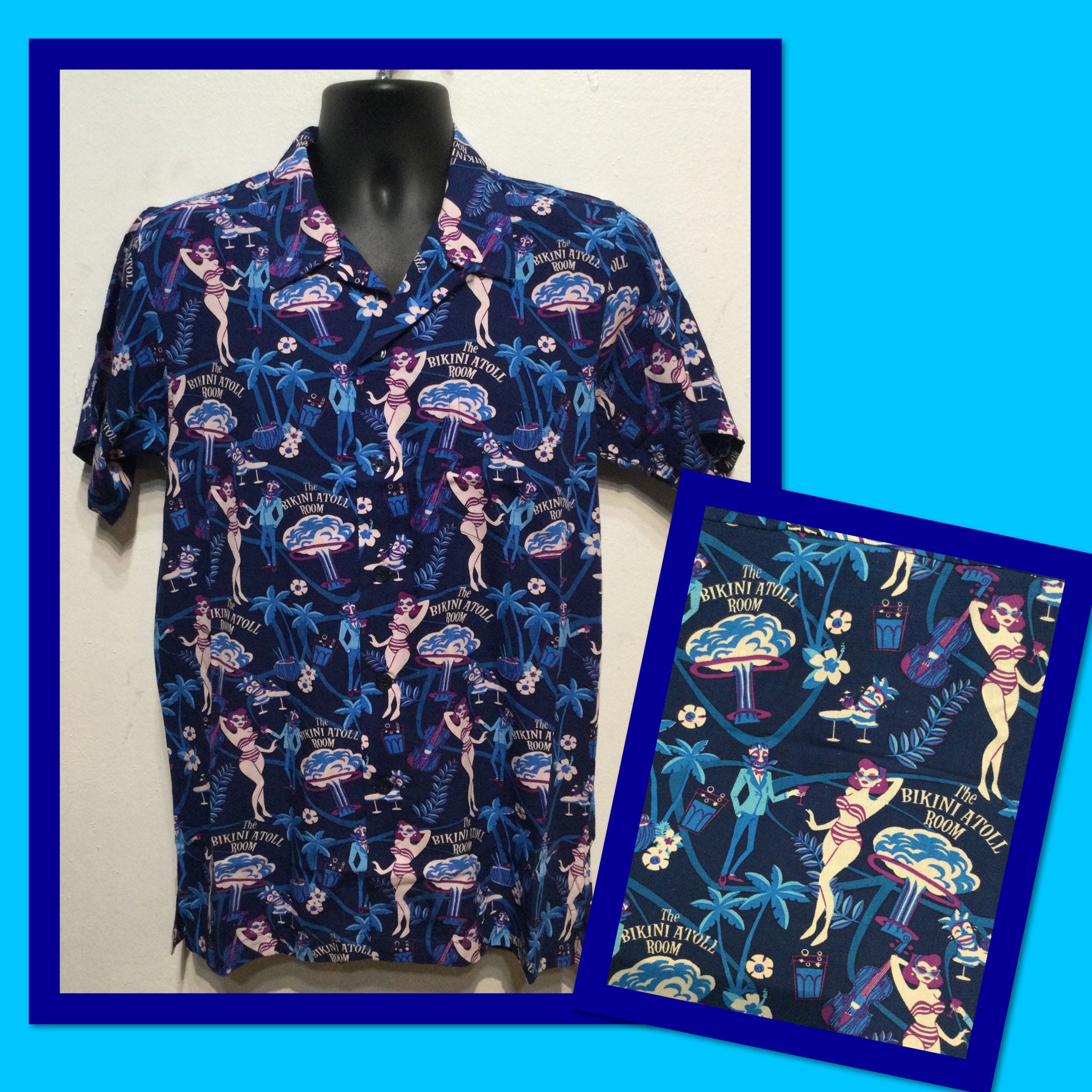 AT012 Americana 1950's Style Rayon Atomic Print 