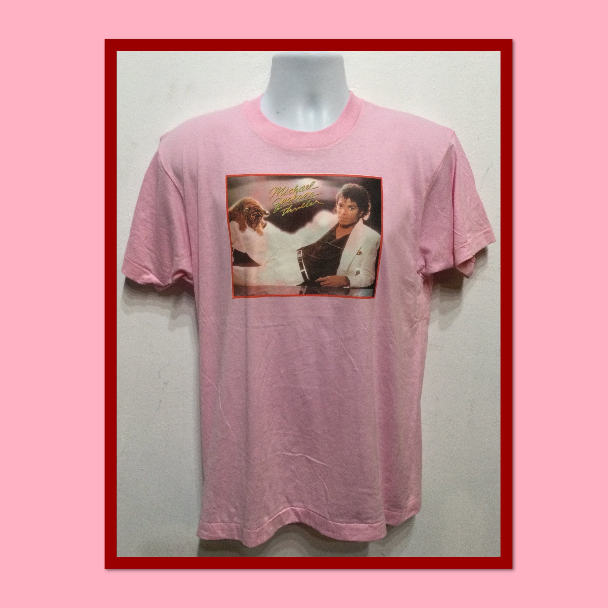 Vintage Original 1980s “michael Jackson- Thriller” Decal T Shirt