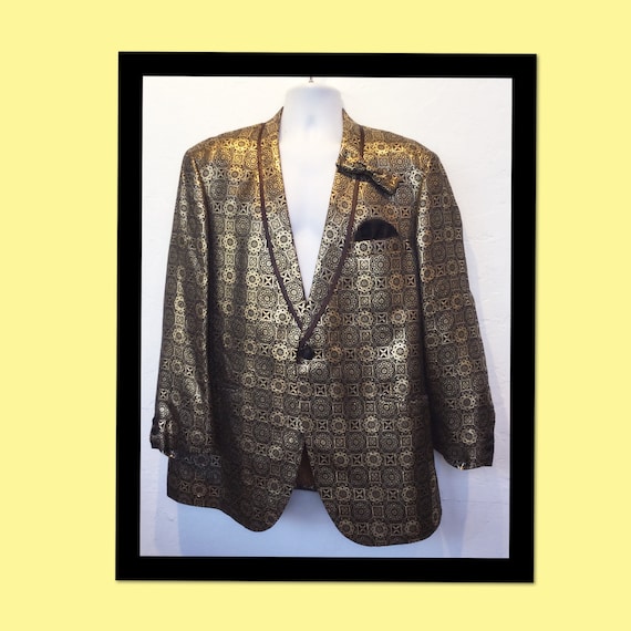 Stunning vintage 1950s/60s gold baroque evening di