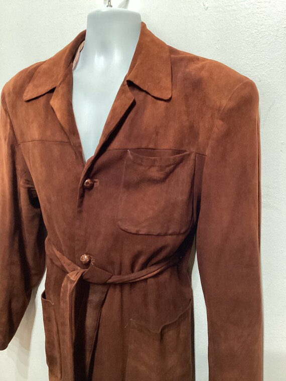 Vintage 1950s belted suede Hollywood jacket by Fr… - image 7