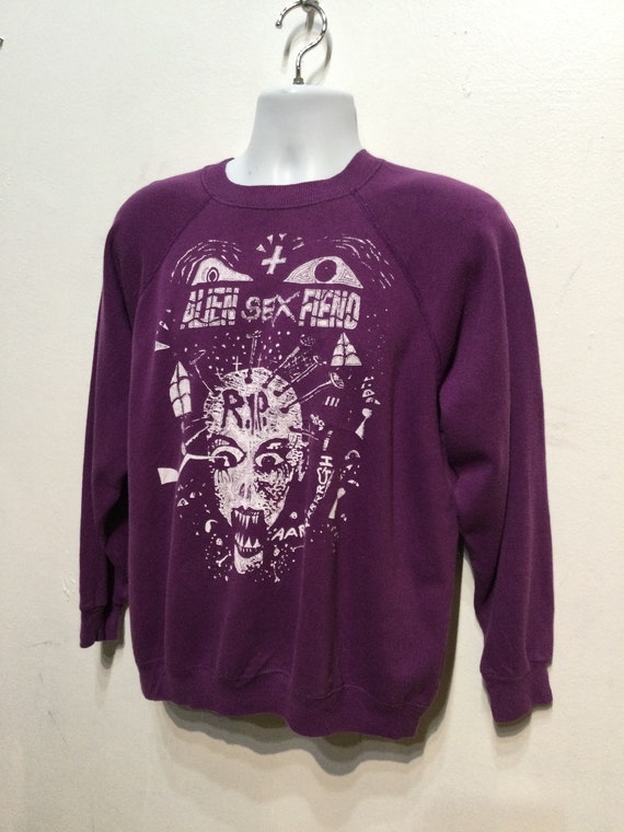 Vintage printed gothic rock sweatshirt "Alien Sex… - image 6