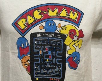 1980年代のヴィンテージオリジナルパックマンTシャツ。サイズはS
