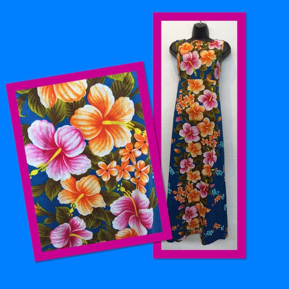 Vintage 1960s Hawaiian Tiki dress