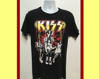 Vintage printed rock T-shirt "Kiss" Size medium