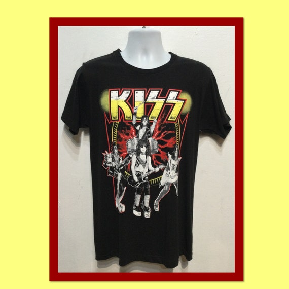 Vintage printed rock T-shirt "Kiss" Size medium - image 1