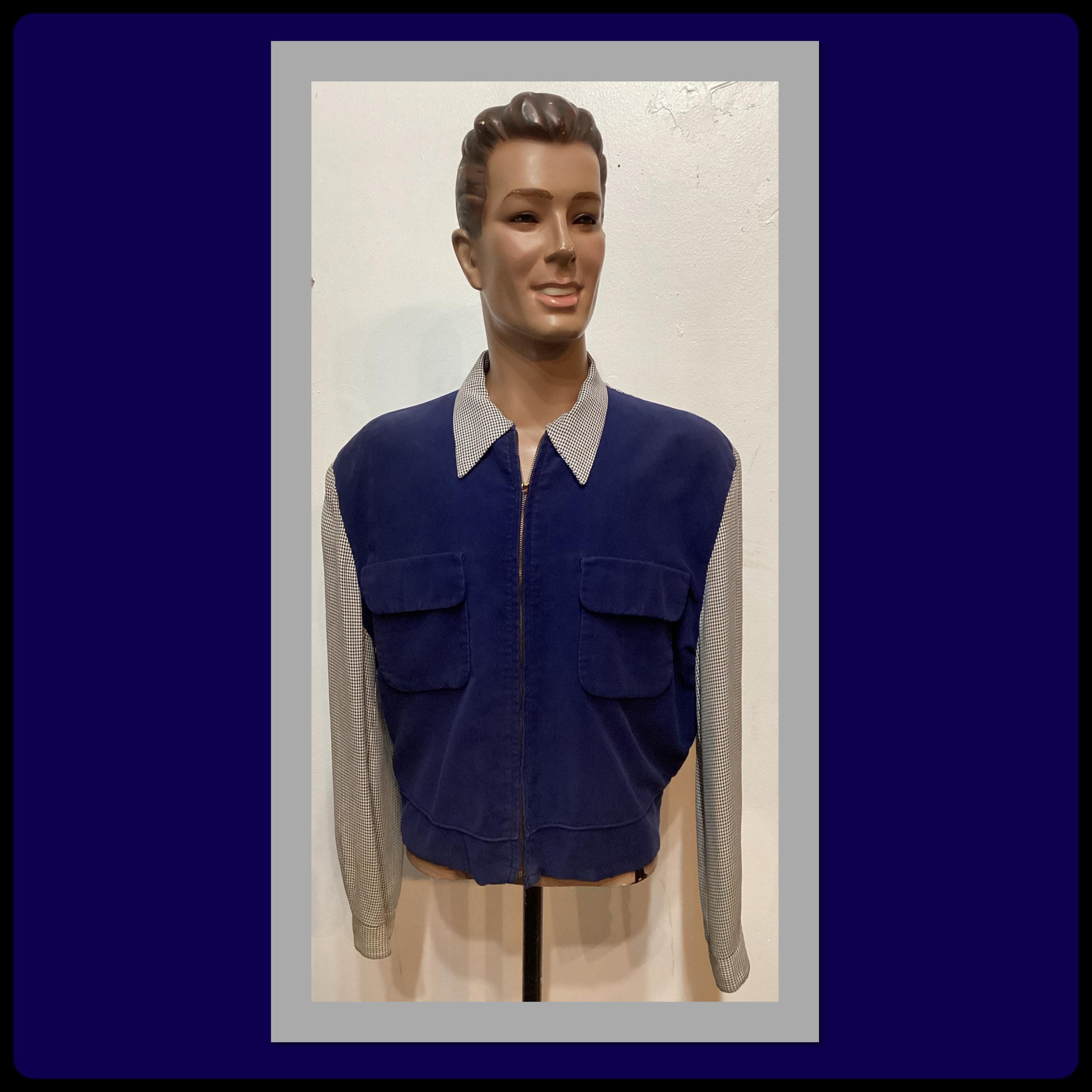 50s 60s vintage gabardine jacket ナス紺 Vintage 1950s Childrens US Navy Sailor Gabardine Rayon