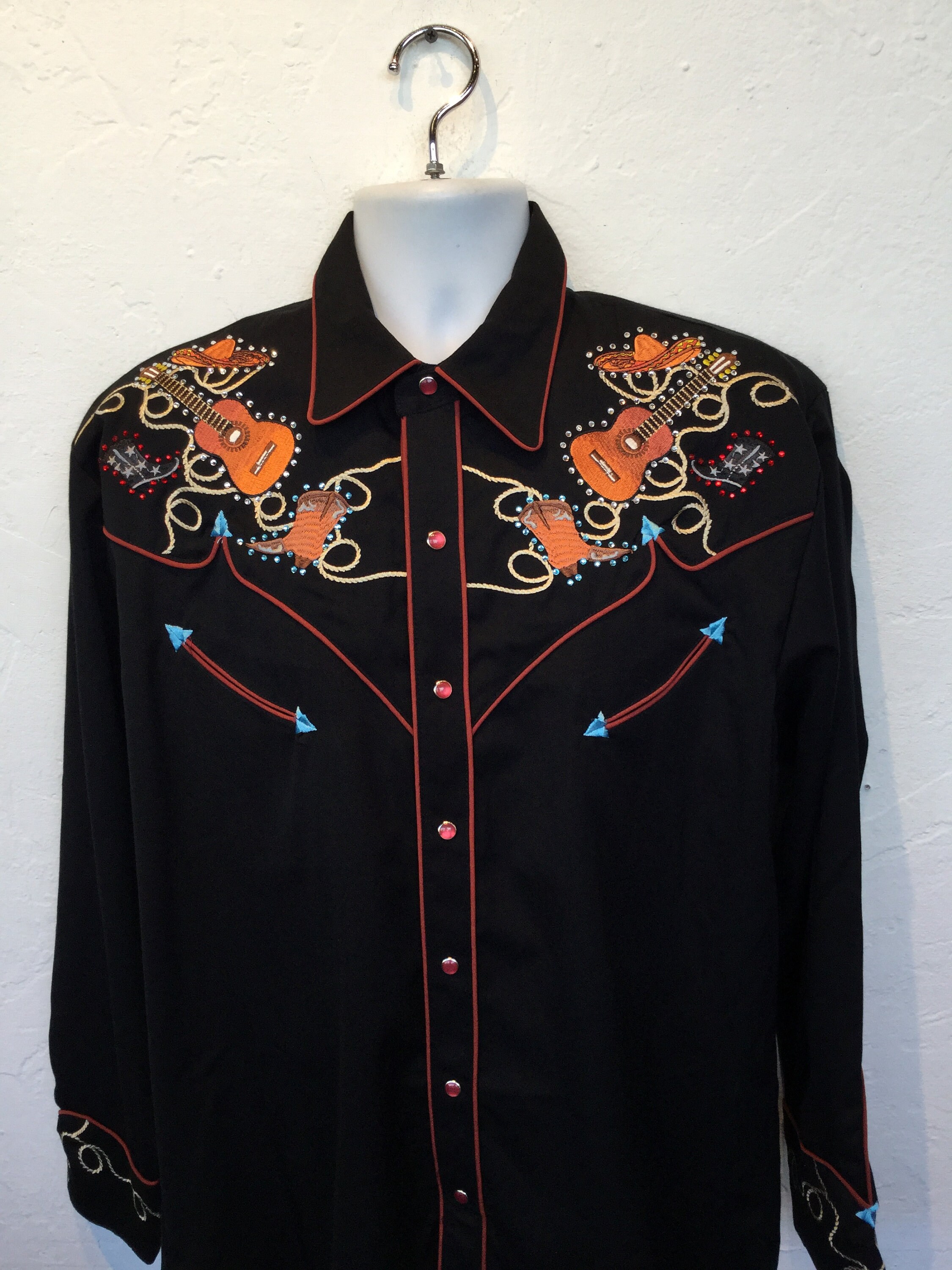 WS019 1950s Vintage Reproduction Sequin Western Shirt by Scully - Etsy