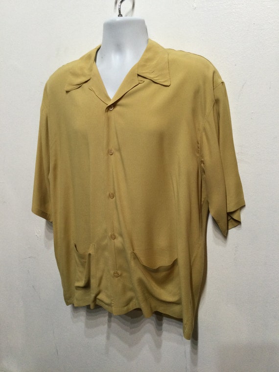 Vintage 1950s rayon bowling / cabana shirt. Size … - image 7