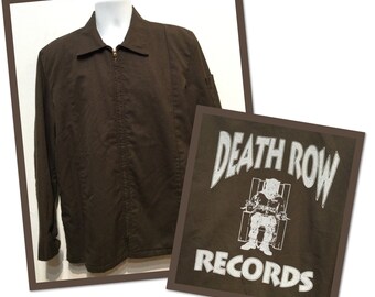 ジャケット・アウター DEATH ROW PRISON JACKET (INDIGO) L Men's Death Row Records Black Bomber Jacket | TLC