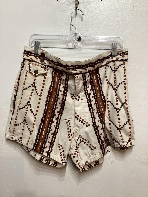 HS356  Vintage 1950's printed two tone cabana set… - image 8