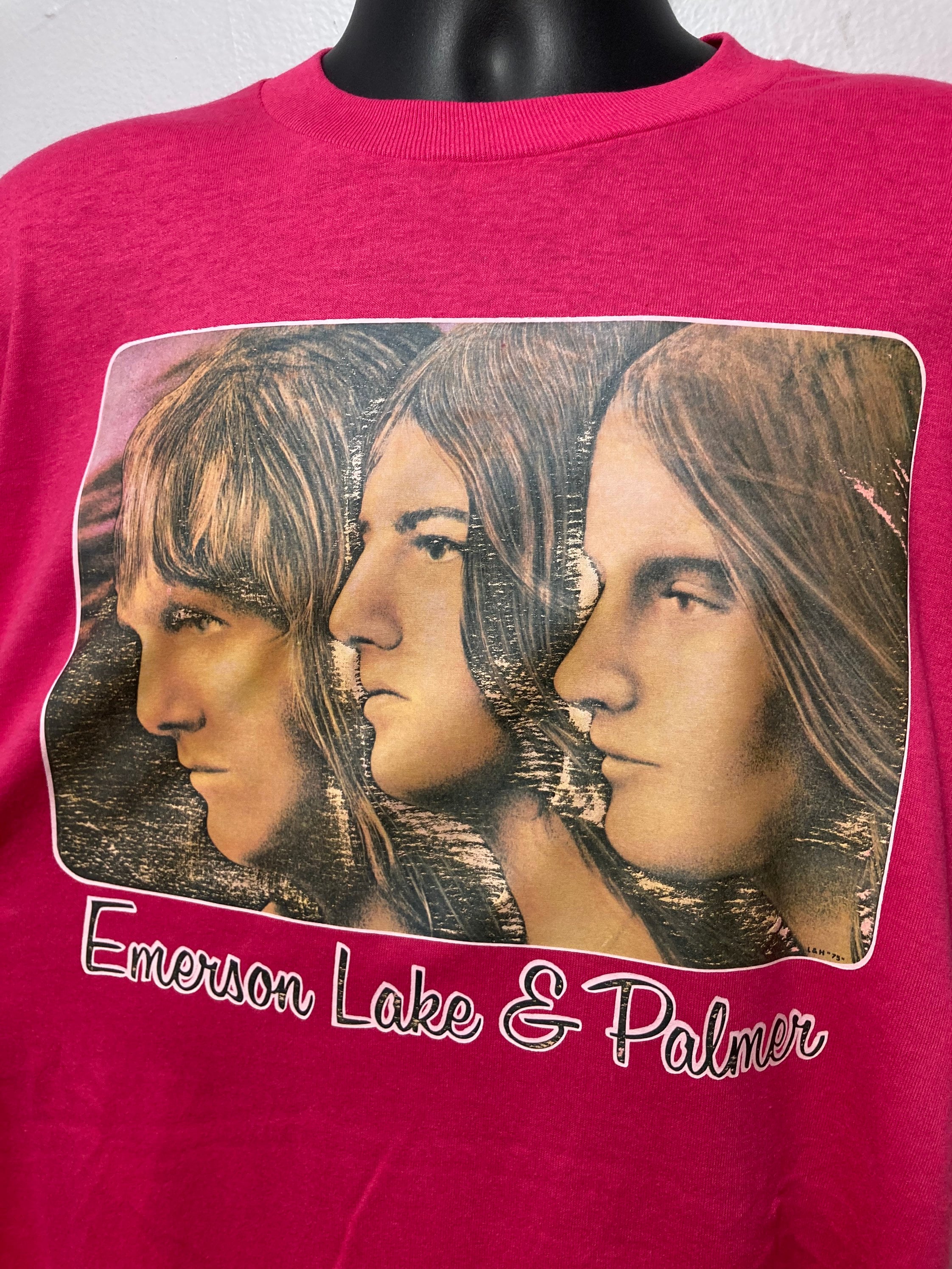 Vintage Original 1975 Emerson Lake & Palmer Band Decal T-shirt