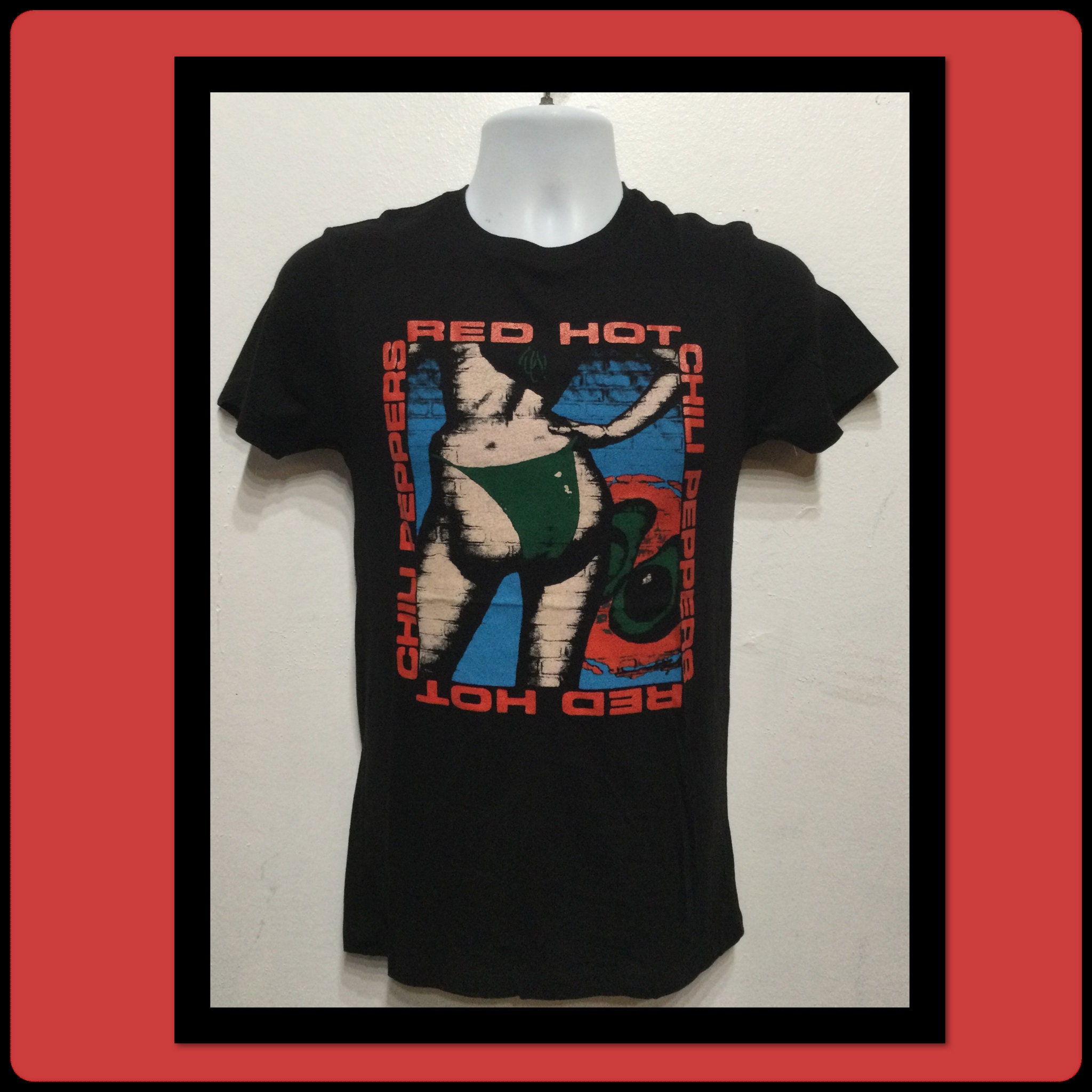 トップス 00s Red Hot Chili Peppers T-Shirt Rare 00s Red Hot Chilli Peppers Rock Band Tour Tee M Black