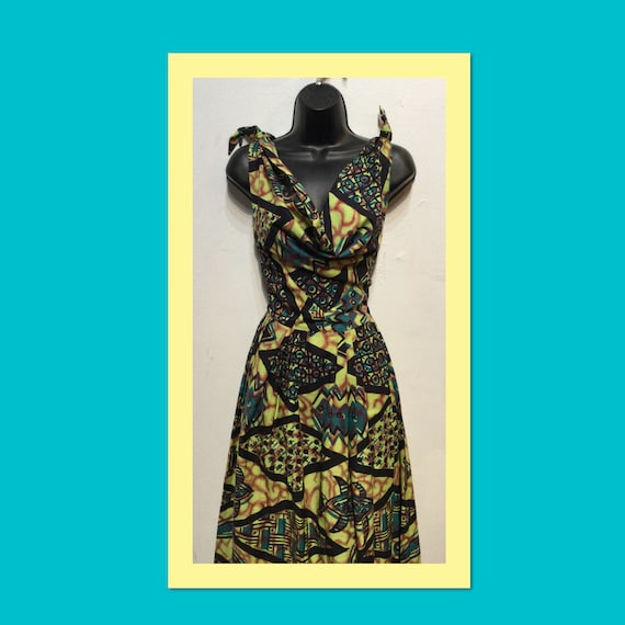 Vintage 1950s Hawaiian cotton dress.