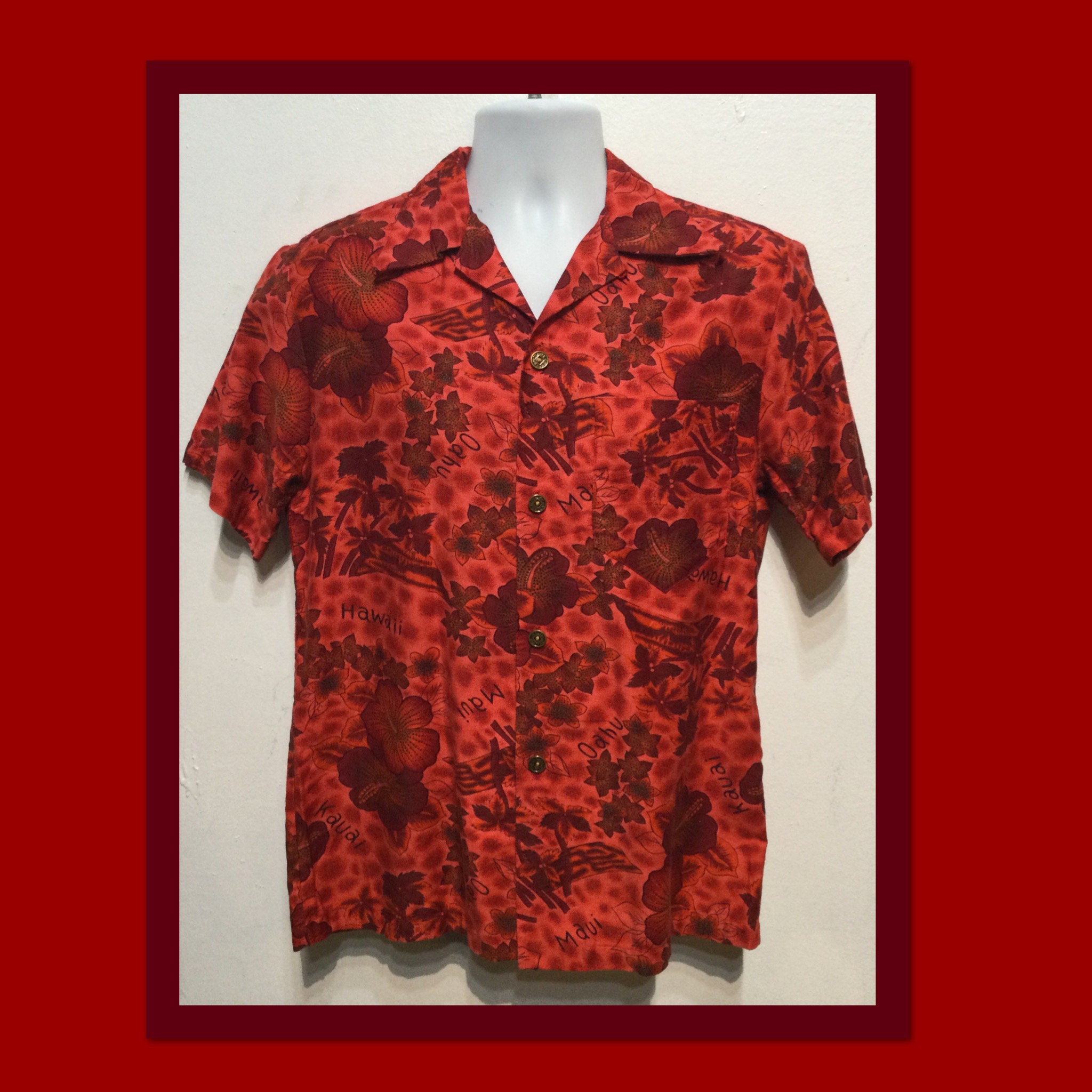 Vintage 1960er Baumwoll Hawaii Hemd von Royal Hawaiian. Größe - Etsy.de
