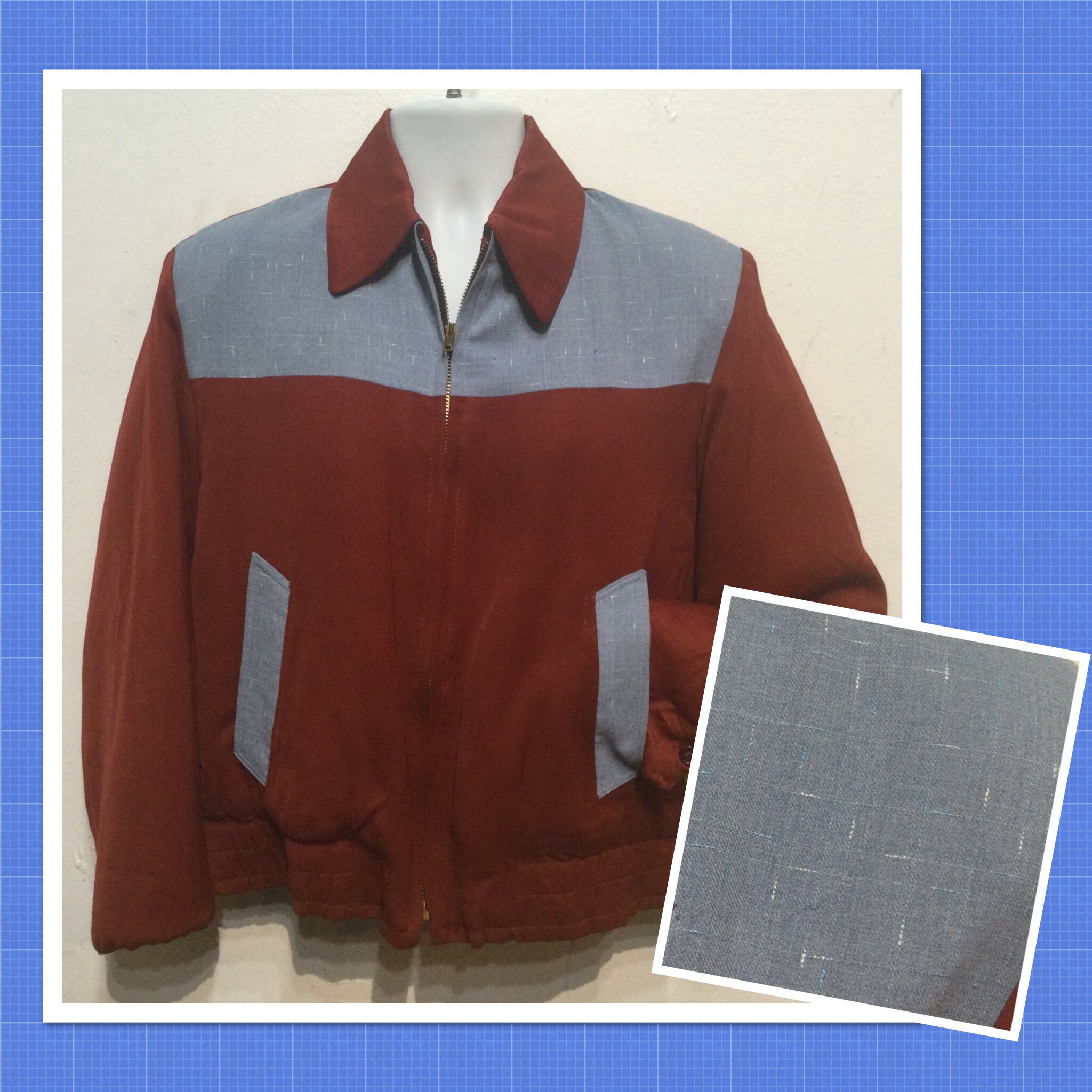 Vintage 1950s Two Tone Fleck Gabardine Jacket. Size Medium - Etsy
