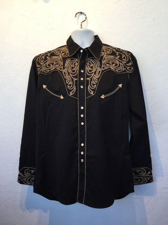 1950s vintage reproduction embroidered western sh… - image 10